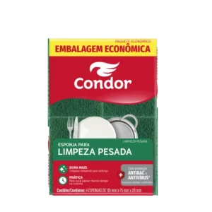 Esponja Multiuso Limpeza Pesada 4Und Condor