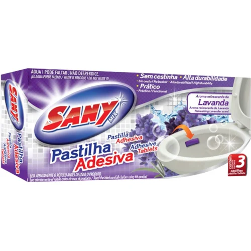 Pastilha Adesiva Sanitaria Lavanda 3Und Sanymix