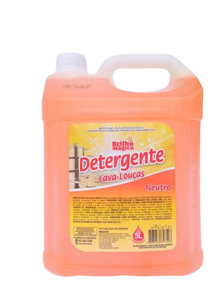 Detergente Para Loucas Neutro 5L Brilho Magico