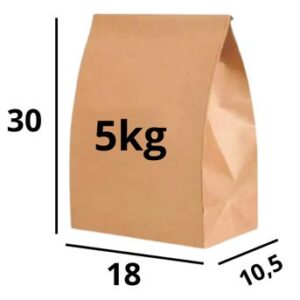 Saco De Papel Kraft Delivery Sos 5Kg 18X30Cm Original 200 Und