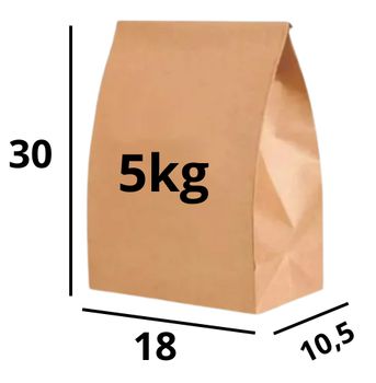 Saco De Papel Kraft Delivery Sos 5Kg 18X30Cm Original 200 Und