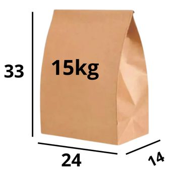 Saco De Papel Kraft Delivery Sos 15Kg 24X33Cm Original 200 Und