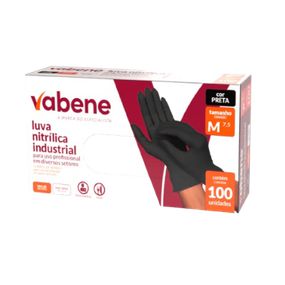 Luva Nitrilica Preta S/ Po G 100 Und Vabene
