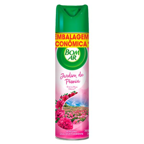 Aromatizador Aerossol Jardim Peonia 360Ml Bom Ar