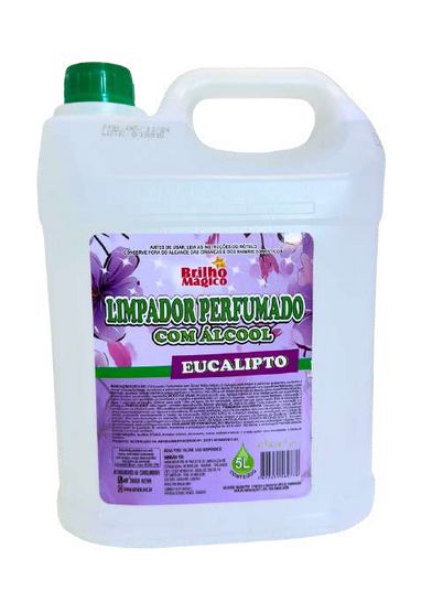 Limpador Perfumado C/ Alcool Eucalipto 5L Brilho Magico